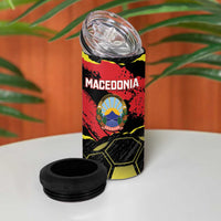 Custom Macedonia Football 4 in 1 Can Cooler Tumbler Go Champions Risovi
