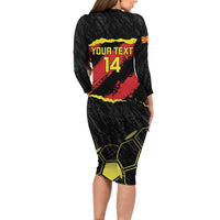 Custom Macedonia Football Family Matching Long Sleeve Bodycon Dress and Hawaiian Shirt Go Champions Risovi