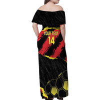 Custom Macedonia Football Family Matching Off Shoulder Maxi Dress and Hawaiian Shirt Go Champions Risovi