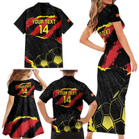 Custom Macedonia Football Family Matching Short Sleeve Bodycon Dress and Hawaiian Shirt Go Champions Risovi