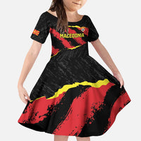 Custom Macedonia Football Family Matching Summer Maxi Dress and Hawaiian Shirt Go Champions Risovi