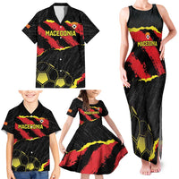 Custom Macedonia Football Family Matching Tank Maxi Dress and Hawaiian Shirt Go Champions Risovi