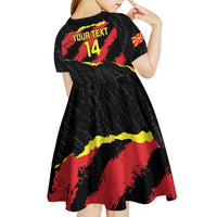 Custom Macedonia Football Kid Short Sleeve Dress Go Champions Risovi