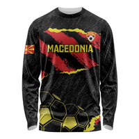 Custom Macedonia Football Long Sleeve Shirt Go Champions Risovi