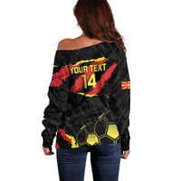 Custom Macedonia Football Off Shoulder Sweater Go Champions Risovi