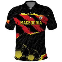 Custom Macedonia Football Polo Shirt Go Champions Risovi