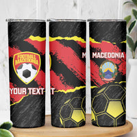 Custom Macedonia Football Skinny Tumbler Go Champions Risovi