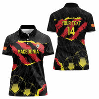 Custom Macedonia Football Women Polo Shirt Go Champions Risovi