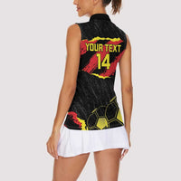 Custom Macedonia Football Women Sleeveless Polo Shirt Go Champions Risovi