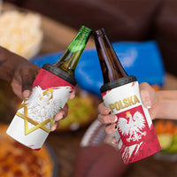 Jewish Festival Poland 4 in 1 Can Cooler Tumbler Polska Eagle Star Of David