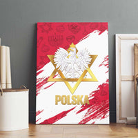 Jewish Festival Poland Canvas Wall Art Polska Eagle Star Of David