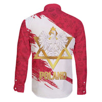 Jewish Festival Poland Family Matching Off The Shoulder Long Sleeve Dress and Hawaiian Shirt Polska Eagle Star Of David
