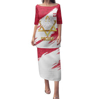 Jewish Festival Poland Family Matching Puletasi and Hawaiian Shirt Polska Eagle Star Of David