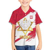 Jewish Festival Poland Family Matching Puletasi and Hawaiian Shirt Polska Eagle Star Of David