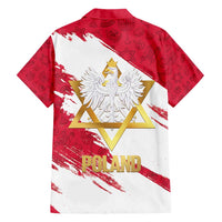 Jewish Festival Poland Family Matching Short Sleeve Bodycon Dress and Hawaiian Shirt Polska Eagle Star Of David