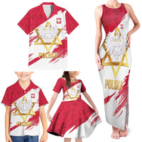 Jewish Festival Poland Family Matching Tank Maxi Dress and Hawaiian Shirt Polska Eagle Star Of David