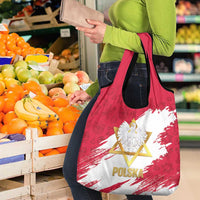 Jewish Festival Poland Grocery Bag Polska Eagle Star Of David