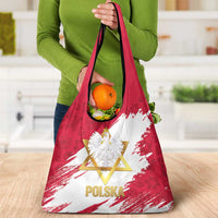 Jewish Festival Poland Grocery Bag Polska Eagle Star Of David