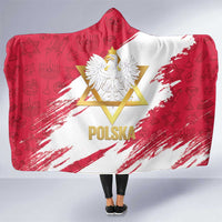 Jewish Festival Poland Hooded Blanket Polska Eagle Star Of David