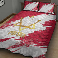 Jewish Festival Poland Quilt Bed Set Polska Eagle Star Of David