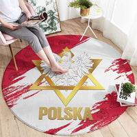 Jewish Festival Poland Round Carpet Polska Eagle Star Of David