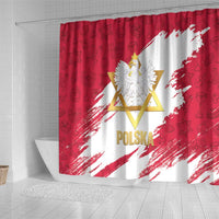 Jewish Festival Poland Shower Curtain Polska Eagle Star Of David