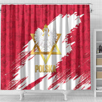 Jewish Festival Poland Shower Curtain Polska Eagle Star Of David