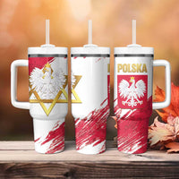 Jewish Festival Poland Tumbler With Handle Polska Eagle Star Of David