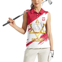 Jewish Festival Poland Women Sleeveless Polo Shirt Polska Eagle Star Of David