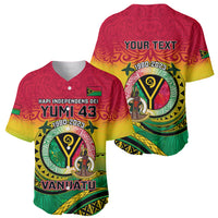 Personalised Vanuatu Baseball Jersey Yumi 43 Hapi Independens Dei - Wonder Print Shop