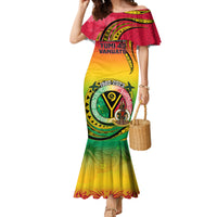 Personalised Vanuatu Mermaid Dress Yumi 43 Hapi Independens Dei - Wonder Print Shop