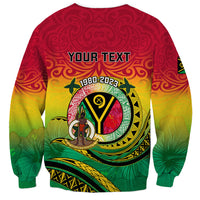 Personalised Vanuatu Sweatshirt Yumi 43 Hapi Independens Dei - Wonder Print Shop