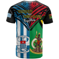 Vanuatu And West Papua T Shirt Coat Of Arms Mix Flag Style - Wonder Print Shop