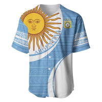 Custom Argentina Football Baseball Jersey Vamos La Albiceleste - Sky Blue Version - Wonder Print Shop