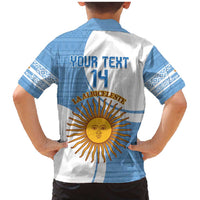 Custom Argentina Football Family Matching Mermaid Dress and Hawaiian Shirt Vamos La Albiceleste - Sky Blue Version - Wonder Print Shop