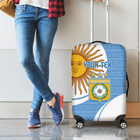 Custom Argentina Football Luggage Cover Vamos La Albiceleste - Sky Blue Version - Wonder Print Shop