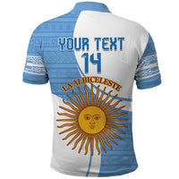Custom Argentina Football Polo Shirt Vamos La Albiceleste - Sky Blue Version - Wonder Print Shop