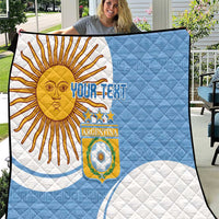 Custom Argentina Football Quilt Vamos La Albiceleste - Sky Blue Version - Wonder Print Shop