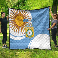 Custom Argentina Football Quilt Vamos La Albiceleste - Sky Blue Version - Wonder Print Shop