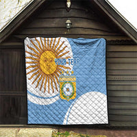 Custom Argentina Football Quilt Vamos La Albiceleste - Sky Blue Version - Wonder Print Shop