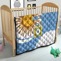 Custom Argentina Football Quilt Vamos La Albiceleste - Sky Blue Version - Wonder Print Shop