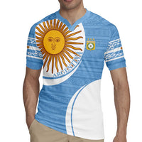 Custom Argentina Football Rugby Jersey Vamos La Albiceleste - Sky Blue Version - Wonder Print Shop