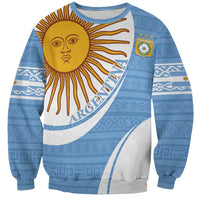 Custom Argentina Football Sweatshirt Vamos La Albiceleste - Sky Blue Version - Wonder Print Shop