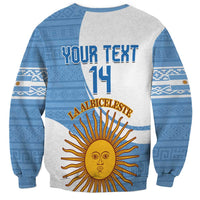 Custom Argentina Football Sweatshirt Vamos La Albiceleste - Sky Blue Version - Wonder Print Shop