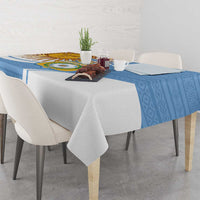 Custom Argentina Football Tablecloth Vamos La Albiceleste - Sky Blue Version - Wonder Print Shop