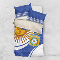 Custom Argentina Football Bedding Set Vamos La Albiceleste - Navy Blue Version - Wonder Print Shop