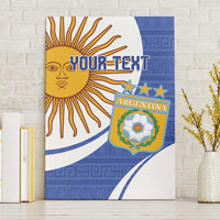Custom Argentina Football Canvas Wall Art Vamos La Albiceleste - Navy Blue Version - Wonder Print Shop