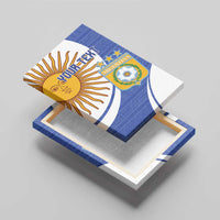 Custom Argentina Football Canvas Wall Art Vamos La Albiceleste - Navy Blue Version - Wonder Print Shop