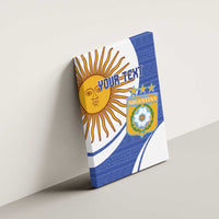 Custom Argentina Football Canvas Wall Art Vamos La Albiceleste - Navy Blue Version - Wonder Print Shop