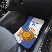 Custom Argentina Football Car Mats Vamos La Albiceleste - Navy Blue Version - Wonder Print Shop